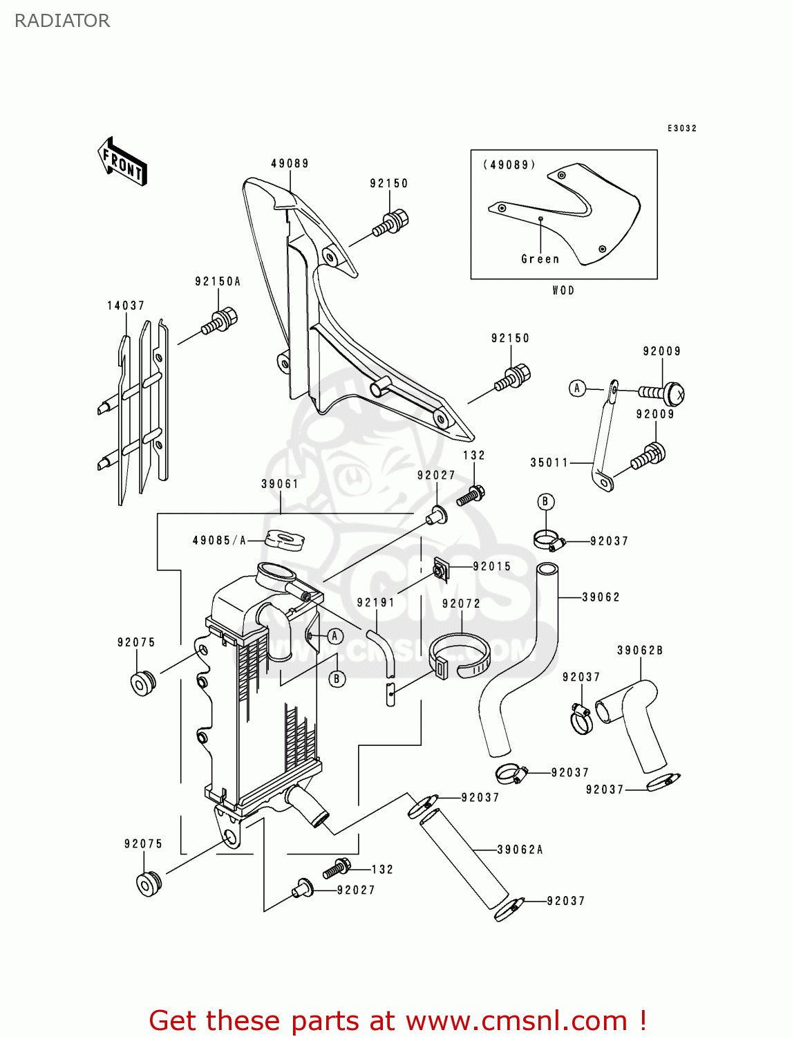 RADIATOR KX80-W3 2000 USA CANADA