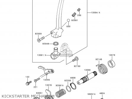 KICKSTARTER MECHANISM - KX80-W3 2000 USA CANADA