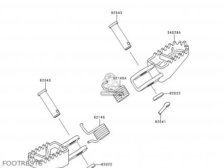 FOOTRESTS - KX80-W3 2000 USA CANADA