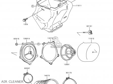 AIR CLEANER - KX80-W3 KX80II 2000 EUROPE AS