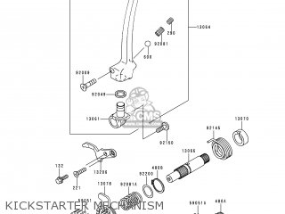 KICKSTARTER MECHANISM - KX80-W3 KX80II 2000 EUROPE AS