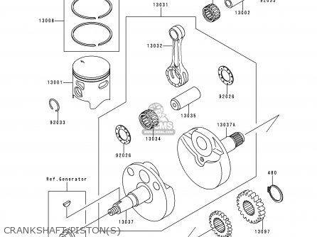 CRANKSHAFT/PISTON(S) - KX80-X2 KX80II 1999 EUROPE AS
