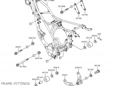 FRAME FITTINGS - KX80-X2 KX80II 1999 EUROPE AS