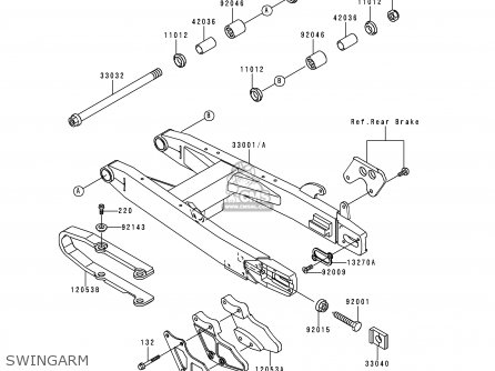 SWINGARM - KX80-X2 KX80II 1999 EUROPE AS