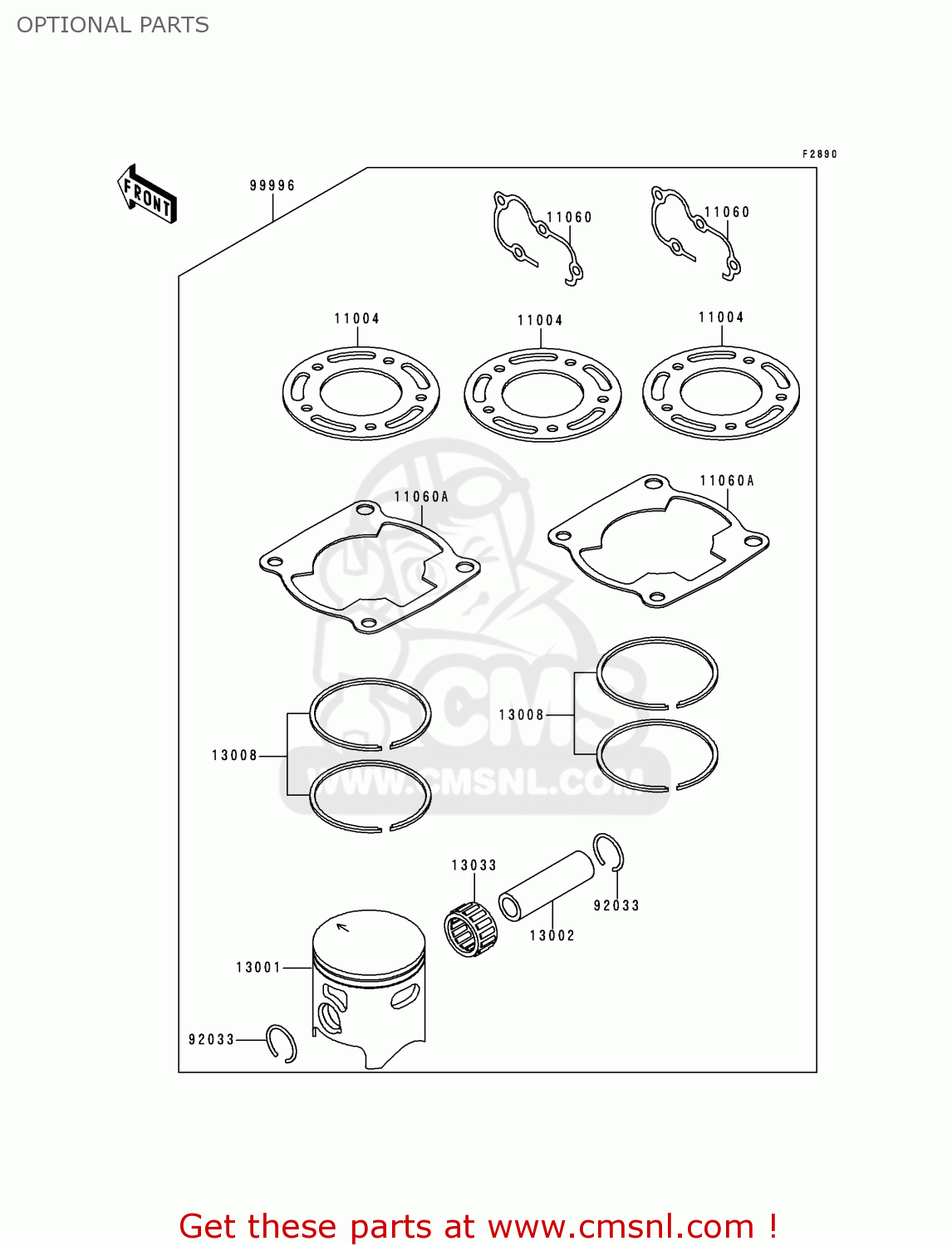 OPTIONAL PARTS KX80-X3 KX80II 2000 EUROPE AS