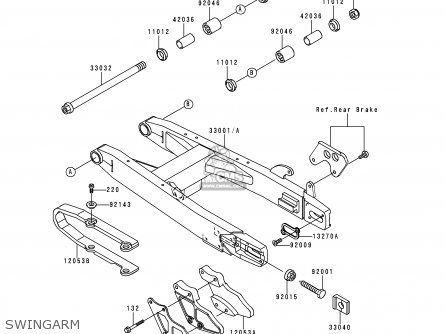 SWINGARM - KX80-X3 KX80II 2000 EUROPE AS
