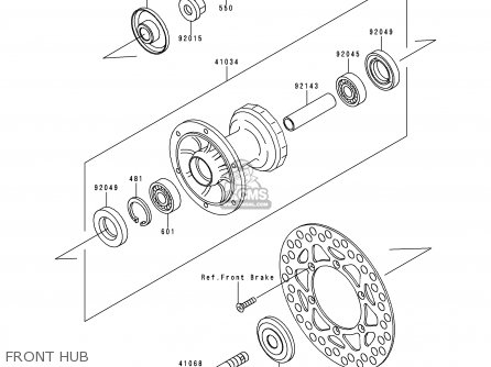 FRONT HUB - KX80-X3 KX80II 2000 EUROPE AS