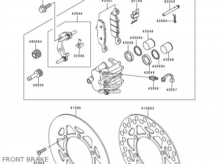 FRONT BRAKE - KX80-Y1 KX80II 1998 EUROPE AS
