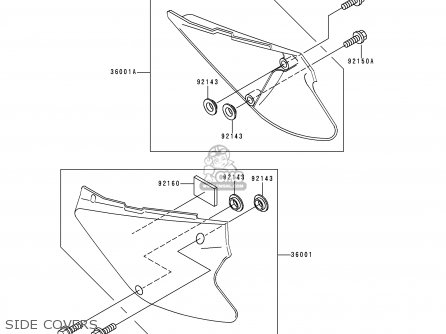 SIDE COVERS - KX80-Y1 KX80II 1998 EUROPE AS