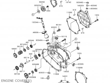 ENGINE COVER(S) - KX80-Y2 KX80II 1999 EUROPE