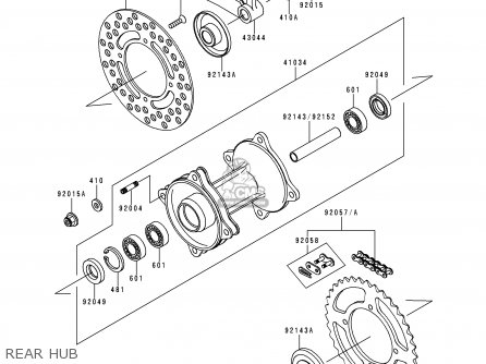REAR HUB - KX80-Y2 KX80II 1999 EUROPE