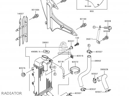 RADIATOR - KX80-Z1 KX80II 1998 EUROPE