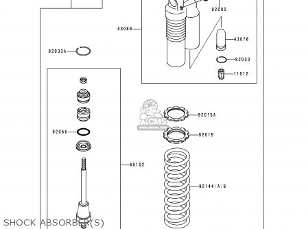 SHOCK ABSORBER(S) - KX80-Z1 KX80II 1998 EUROPE