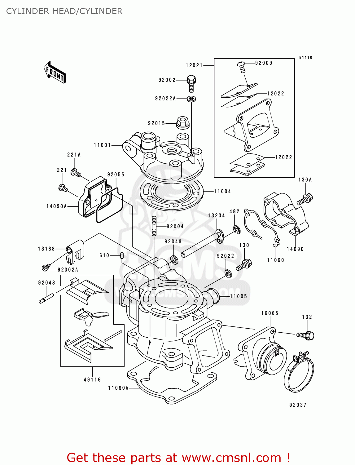 CYLINDER HEAD/CYLINDER KX80-Z2 KX80II 1999 EUROPE