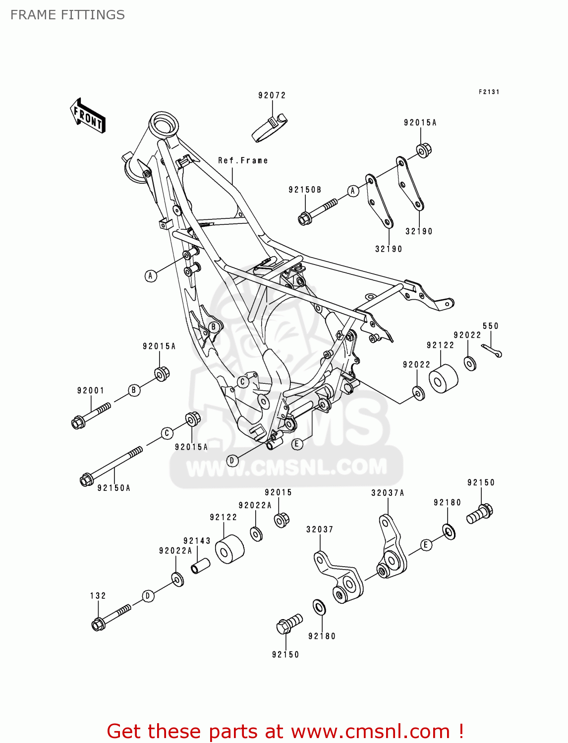 FRAME FITTINGS KX80-Z2 KX80II 1999 EUROPE