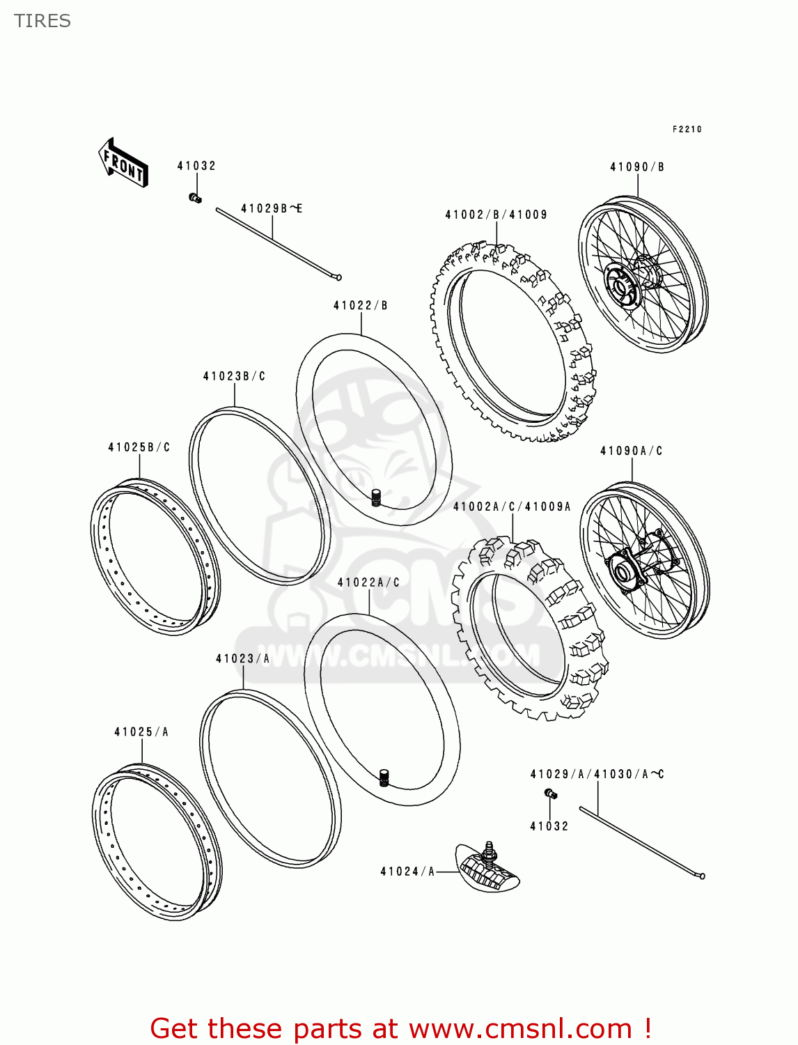 TIRES KX80-Z2 KX80II 1999 EUROPE