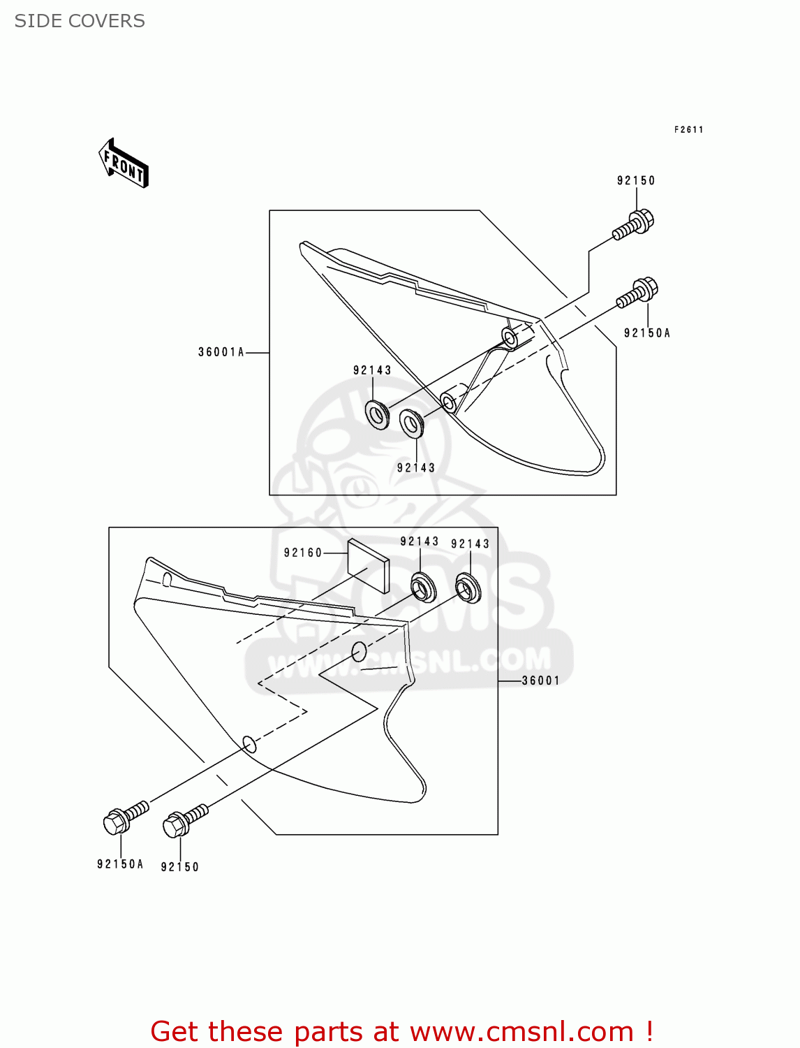 SIDE COVERS KX80-Z2 KX80II 1999 EUROPE