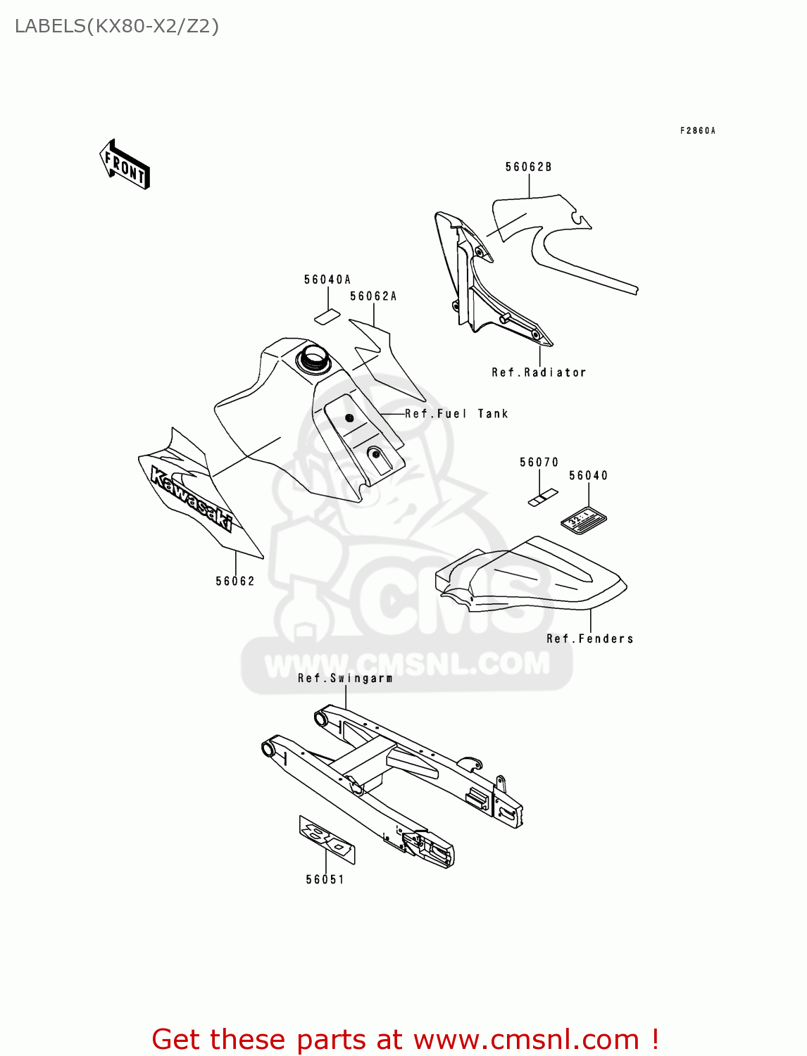 LABELS(KX80-X2/Z2) KX80-Z2 KX80II 1999 EUROPE
