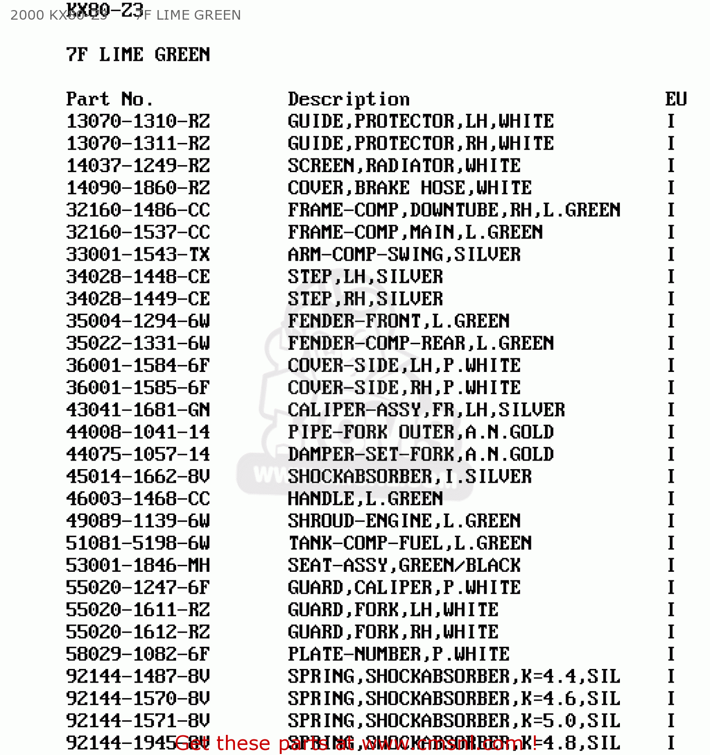 Kawasaki Kx60 Kx80 Kdx80 Kx100 1996 Repair Service Manual Pdf - 591