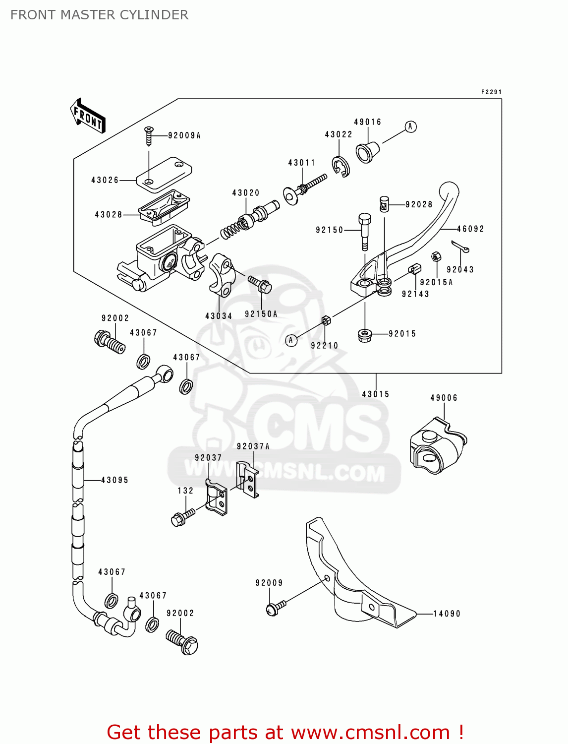 FRONT MASTER CYLINDER KX80-Z3 KX80II 2000 EUROPE AS