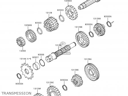 TRANSMISSION - KX80-Z3 KX80II 2000 EUROPE AS
