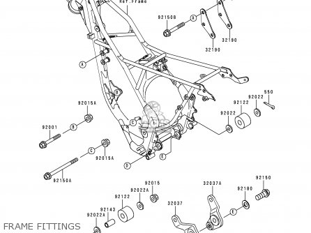 FRAME FITTINGS - KX80-Z3 KX80II 2000 EUROPE AS