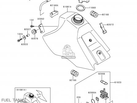 FUEL TANK - KX80-Z3 KX80II 2000 EUROPE AS