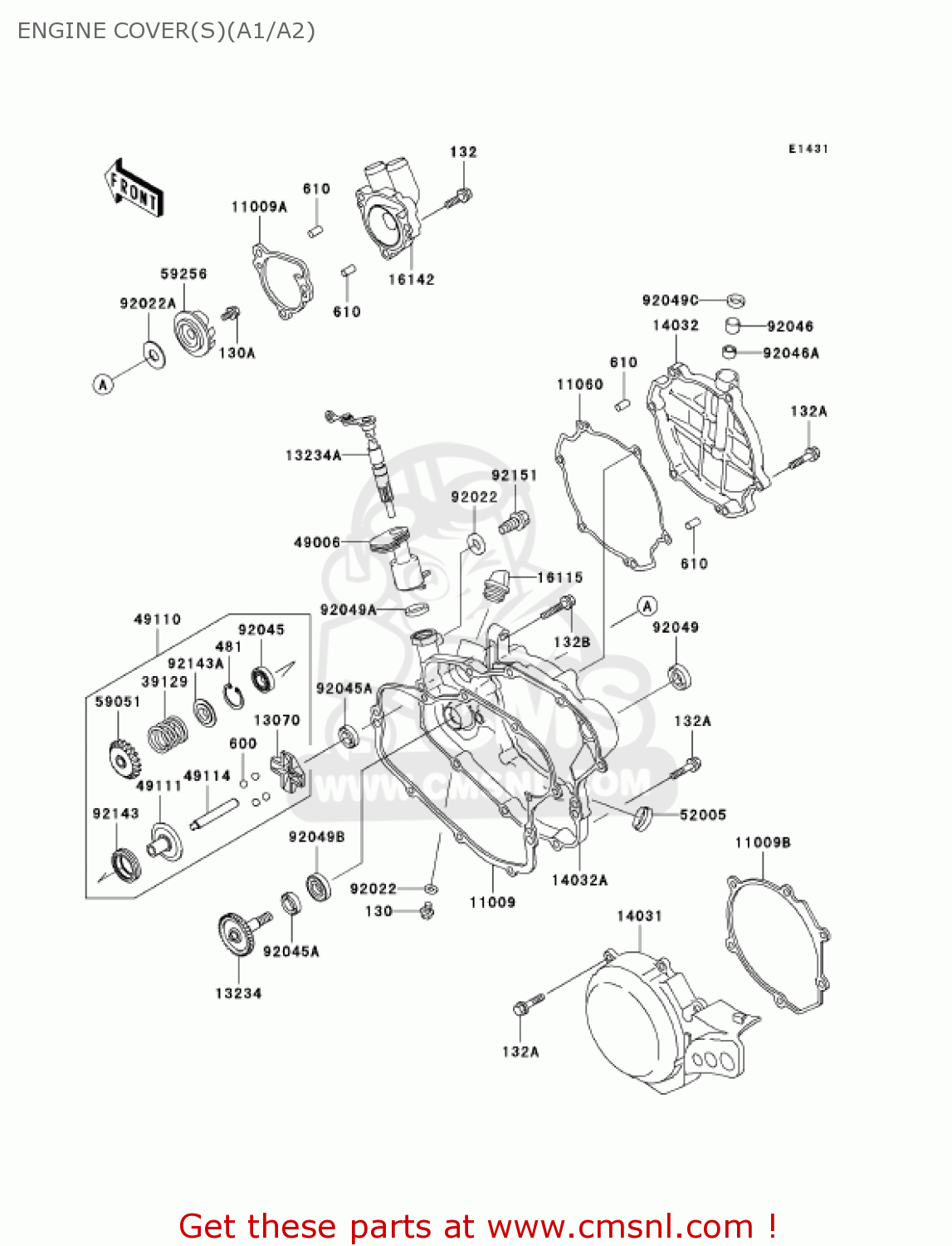 Kawasaki KX85-A1 KX85 2001 USA CANADA ENGINE COVER(S)(A1/A2) - buy