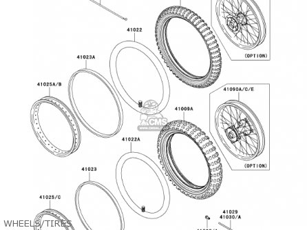 WHEELS/TIRES - KX85-A1 KX85 2001 USA CANADA