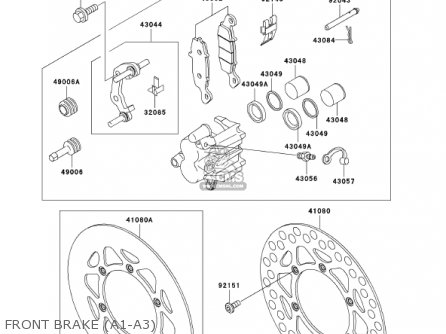 FRONT BRAKE (A1-A3) - KX85-A1 KX85 2001 USA CANADA
