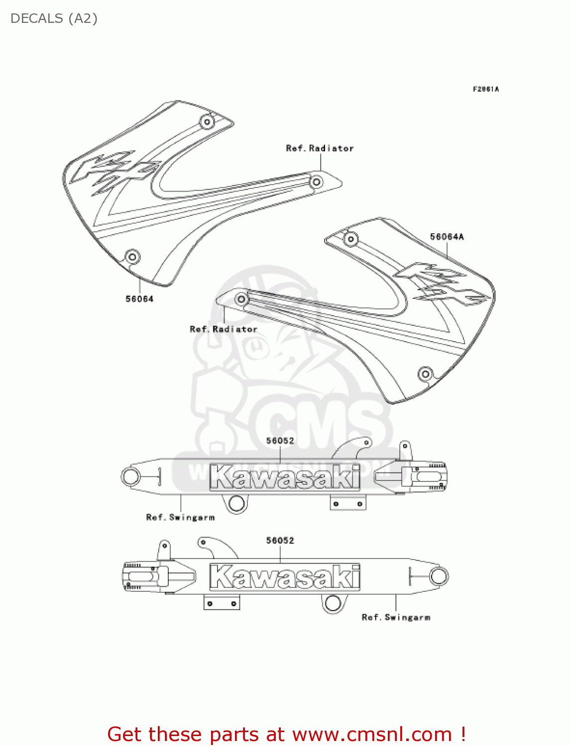 DECALS (A2) KX85-A2 KX85 2002 USA CANADA
