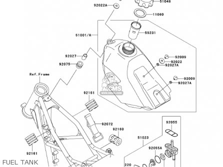 FUEL TANK - KX85-A2 KX85 2002 USA CANADA