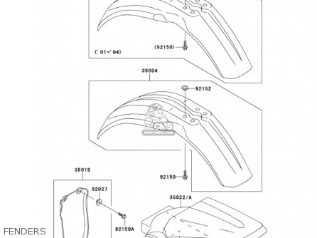 FENDERS - KX85-A2 KX85 2002 USA CANADA