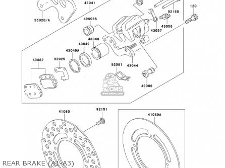 REAR BRAKE (A1-A3) - KX85-A2 KX85 2002 USA CANADA