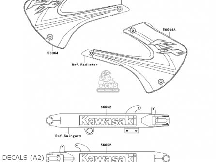 DECALS (A2) - KX85-A2 KX85 2002 USA CANADA