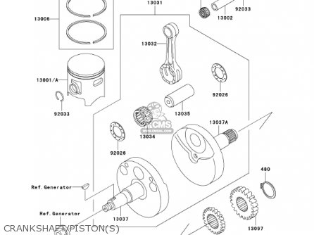 CRANKSHAFT/PISTON(S) - KX85-A2 KX85 2002 USA CANADA