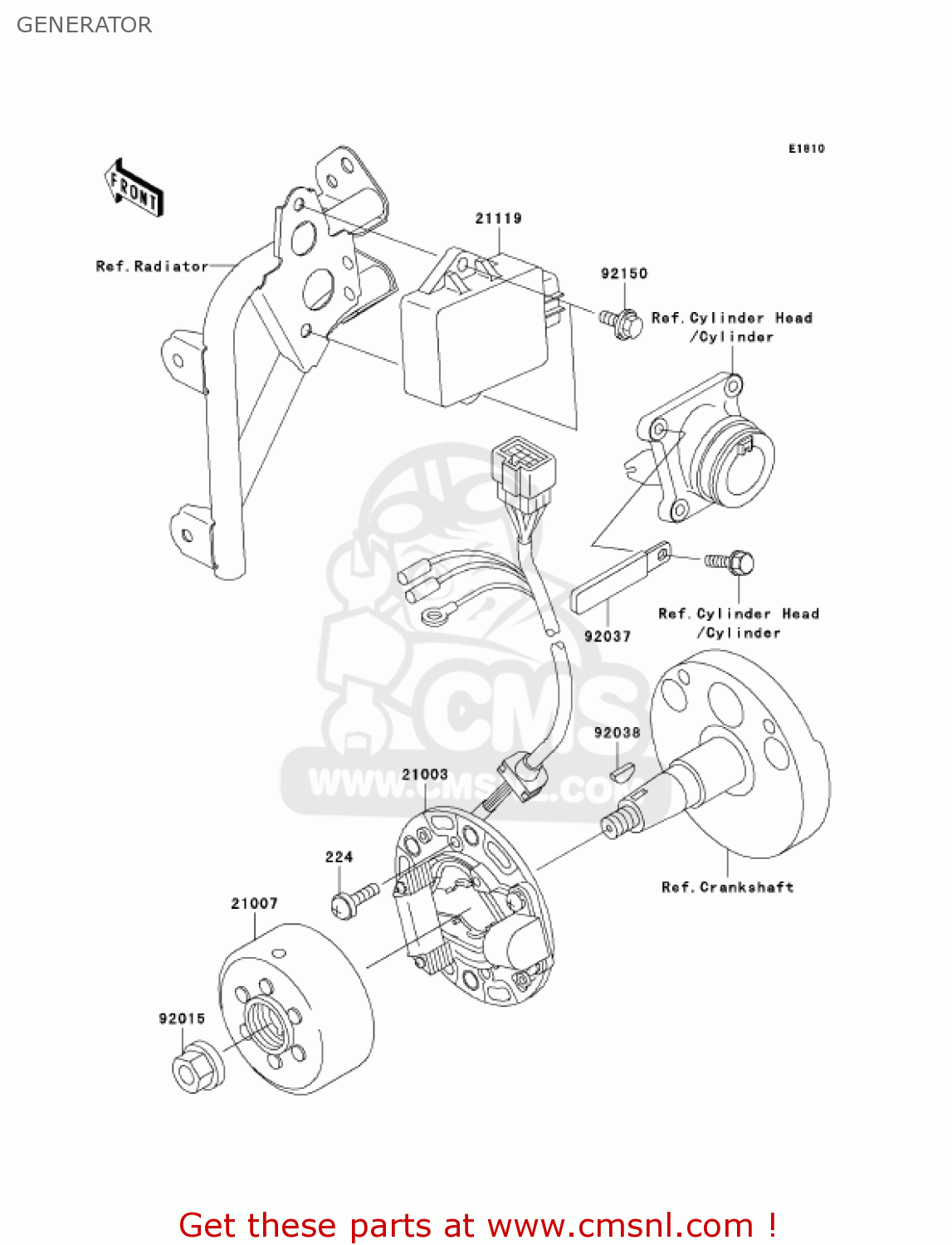 GENERATOR KX85-A3 KX85 2003 USA CANADA