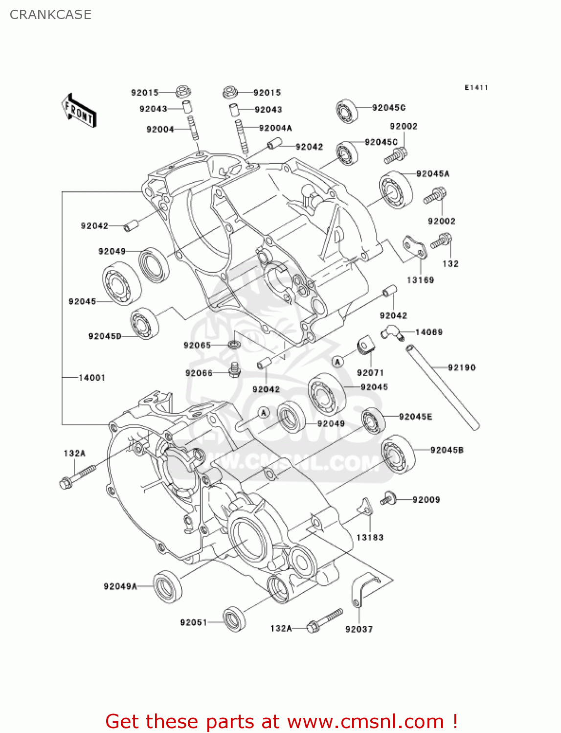 CRANKCASE KX85-A3 KX85 2003 USA CANADA