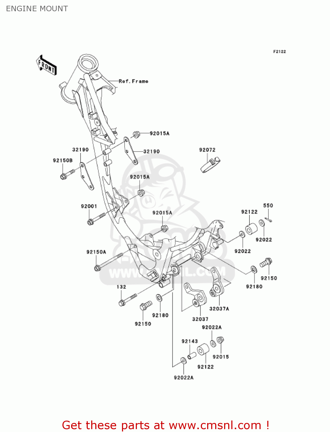 ENGINE MOUNT KX85-A3 KX85 2003 USA CANADA