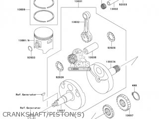 CRANKSHAFT/PISTON(S) - KX85-A3 KX85 2003 USA CANADA