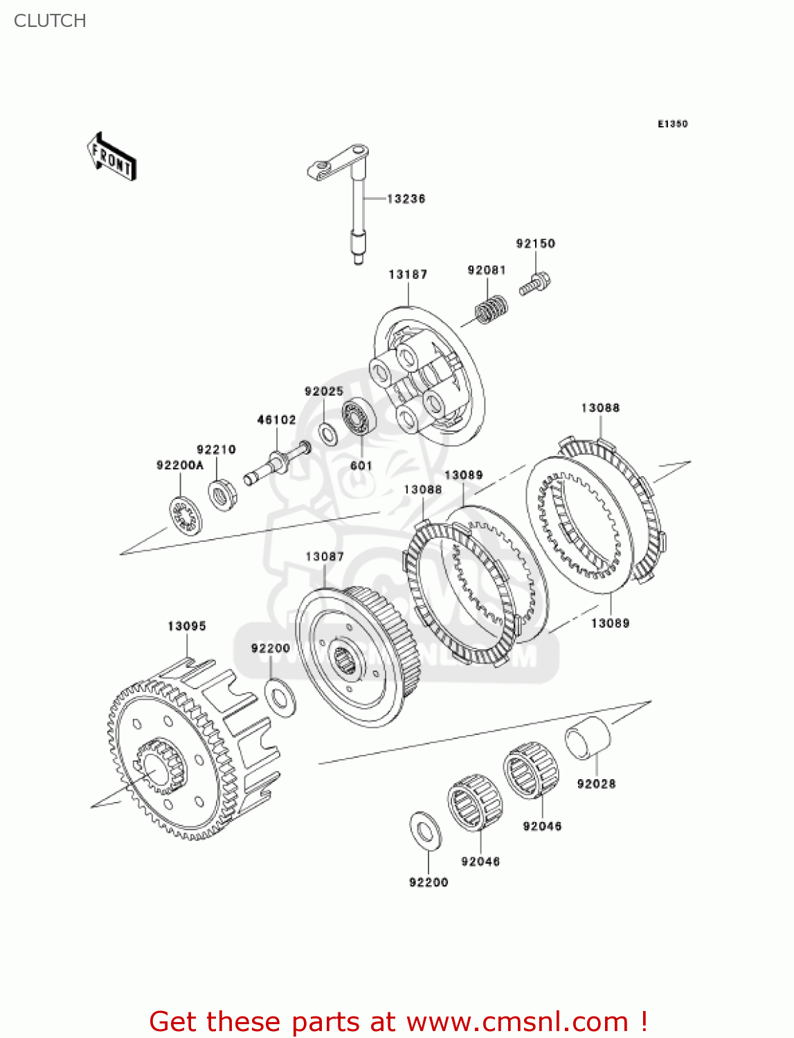 CLUTCH KX85-A4 KX85 2004 USA CANADA
