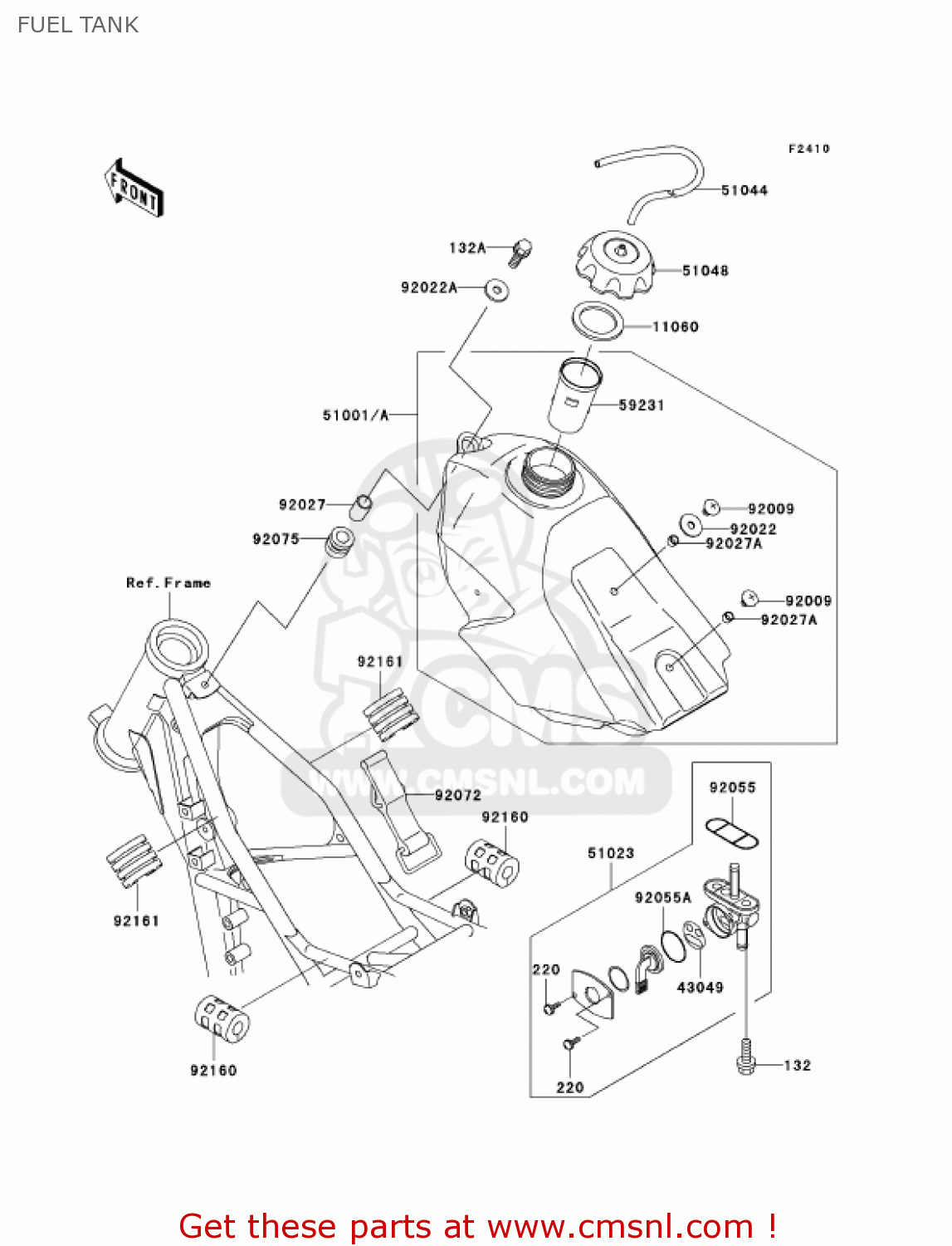 FUEL TANK KX85-A4 KX85 2004 USA CANADA
