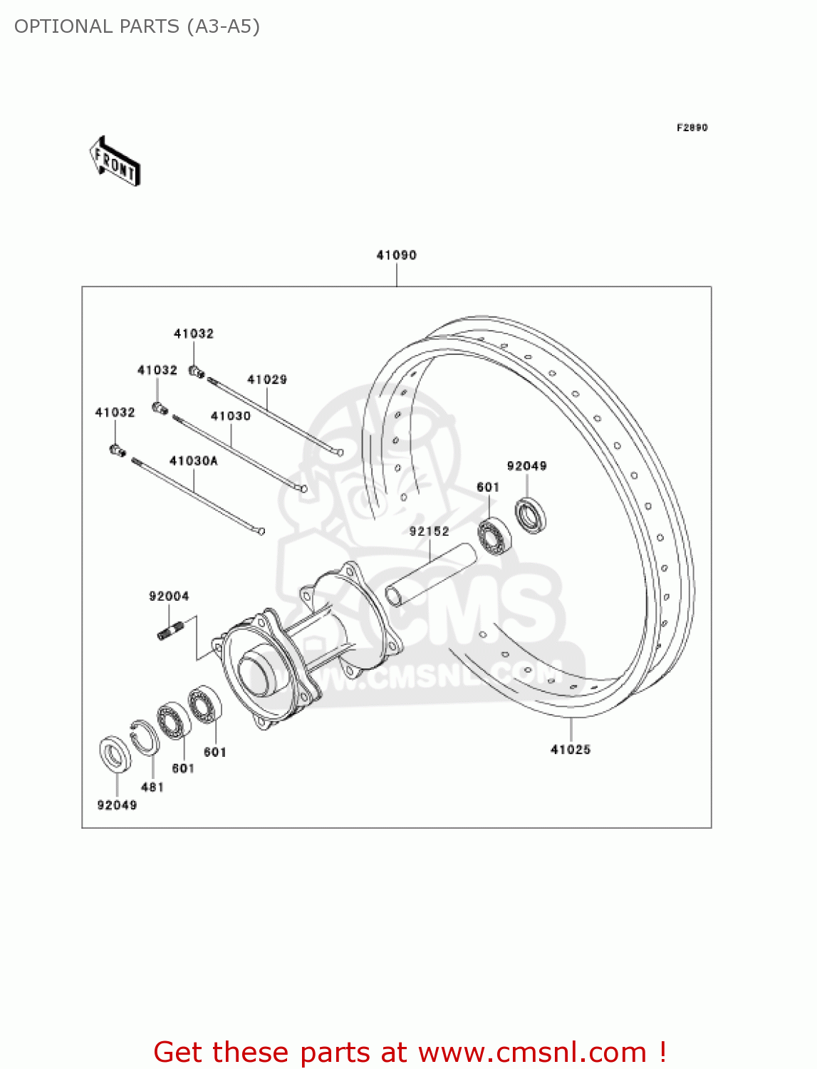 OPTIONAL PARTS (A3-A5) KX85-A4 KX85 2004 USA CANADA