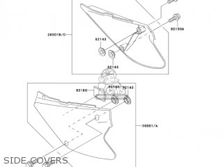 SIDE COVERS - KX85-A4 KX85 2004 USA CANADA
