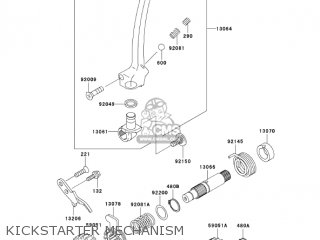 KICKSTARTER MECHANISM - KX85-A4 KX85 2004 USA CANADA