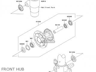 FRONT HUB - KX85-A4 KX85 2004 USA CANADA
