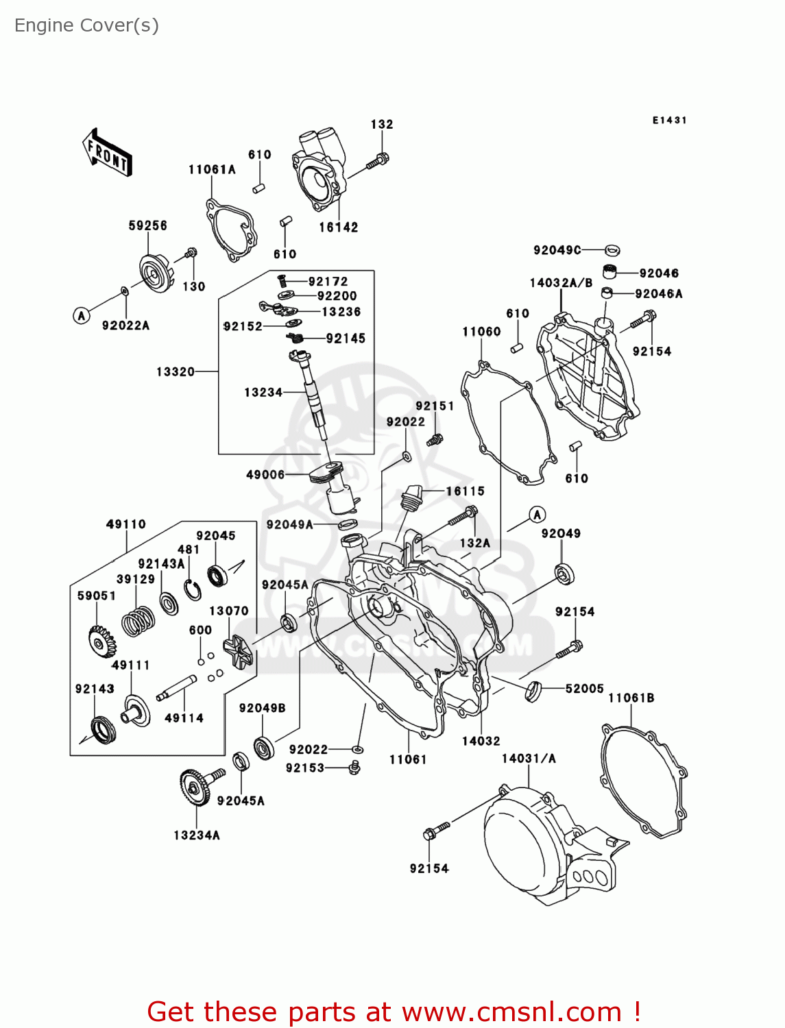 Kawasaki KX85-ABF 2011 USA Engine Cover(s) - buy original Engine Cover
