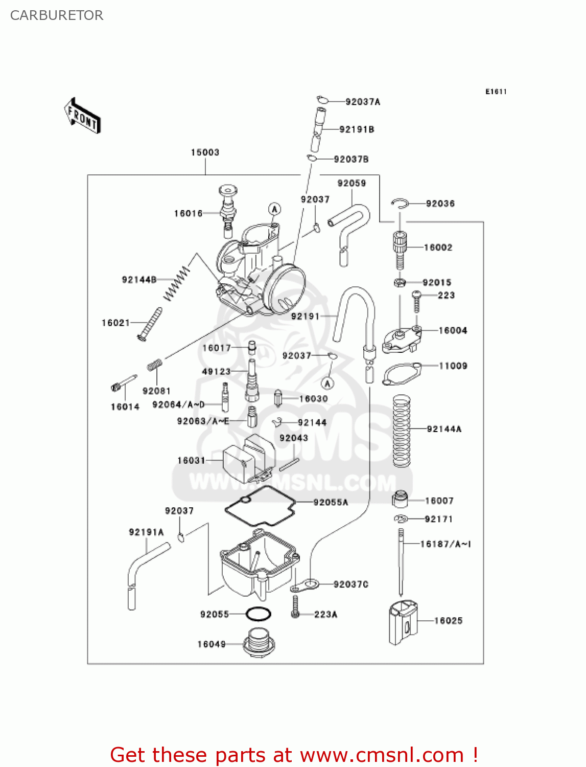 CARBURETOR KX85A6F KX85 2006 USA CANADA