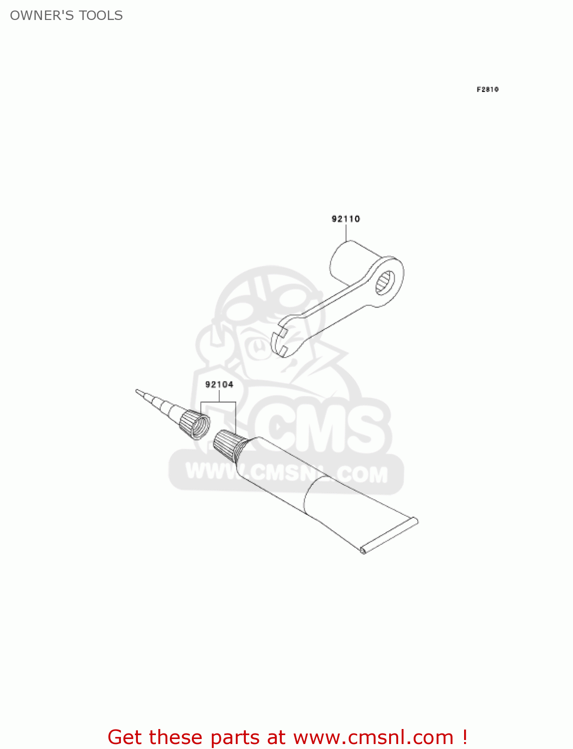 OWNER'S TOOLS KX85A6F KX85 2006 USA CANADA