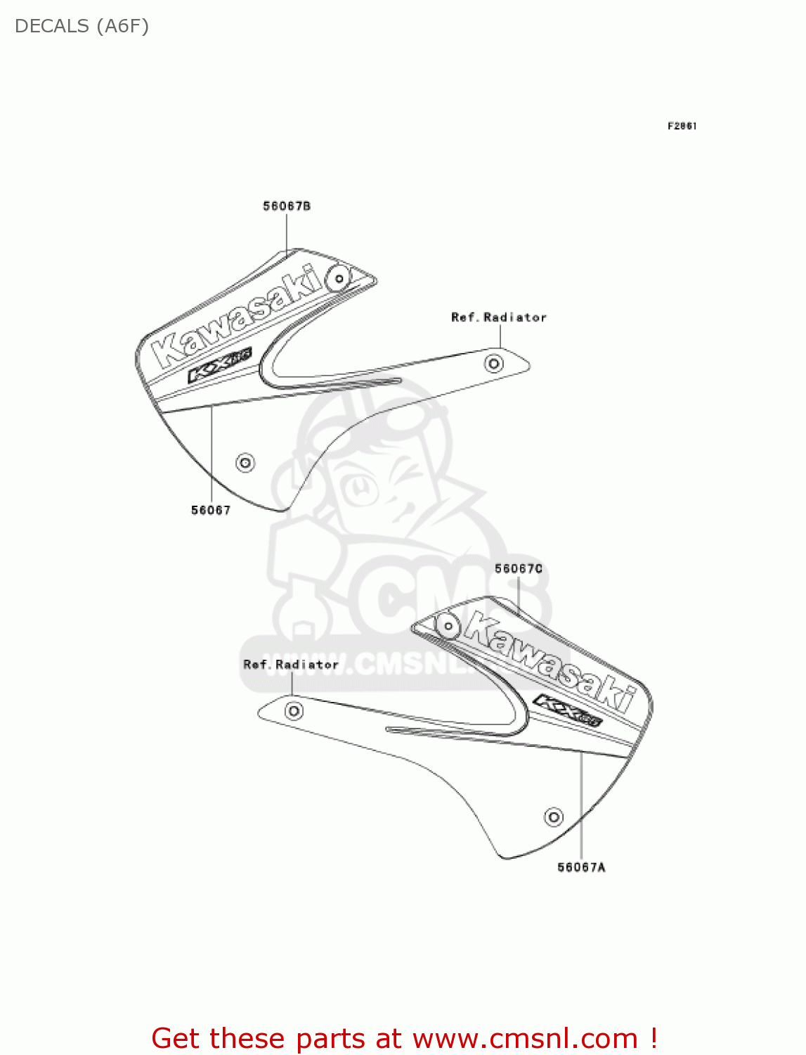 DECALS (A6F) KX85A6F KX85 2006 USA CANADA